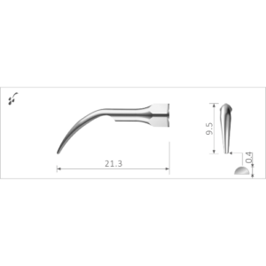 Ultrasonic scaler tip GD1 (suitable for use with SATELEC® scaling devices)