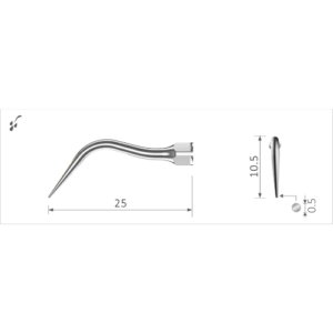 Ultrasonic scaler tip PD4 (suitable for use with SATELEC® scaling devices)